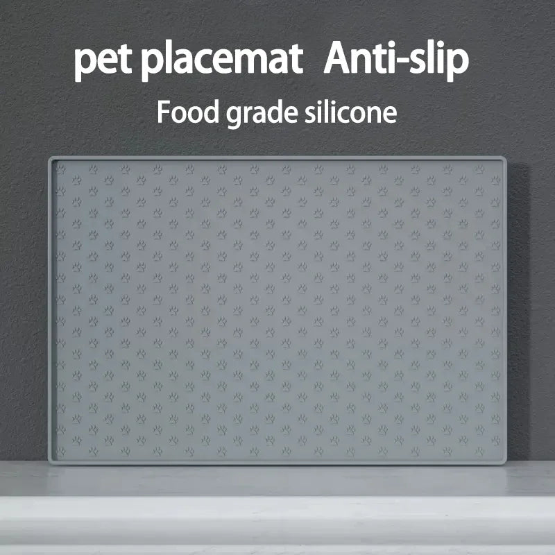 🐾 Silicone Waterproof Pet Feeding Mat – Non-Slip Food & Water Bowl Placemat for Cats & Dogs