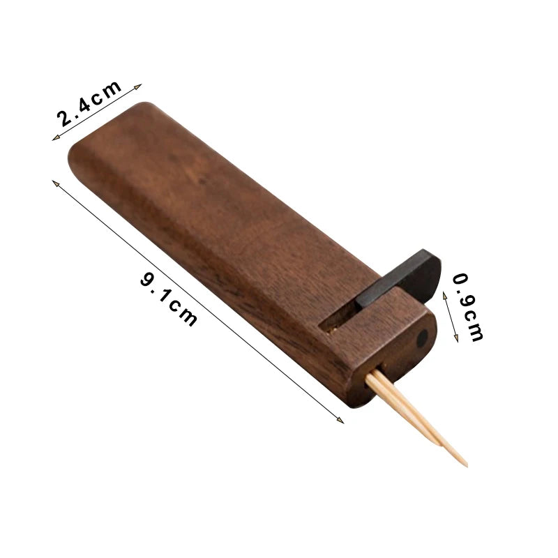 Natural Walnut Toothpick Holder – Portable Wooden Storage Case 🌿🪵