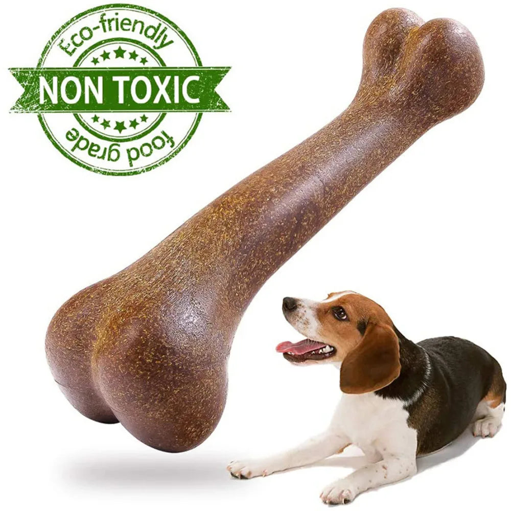 🦴 Dog Bone Chew Toy – Nearly Indestructible, Non-Toxic & Natural Dental Toy for All Dogs 💪🐾
