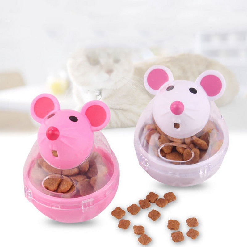 Mouse Food Rolling Feeder Toy for Cats – Dispenser Bowl & Training Toy