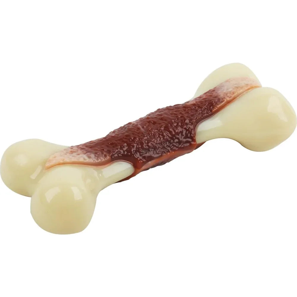 For Paws™ Nearly Indestructible Dog Bone – Beef-Flavored Nylon Chew Toy for Aggressive Chewers