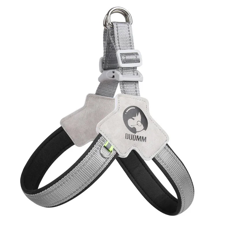 🐶 Adjustable Reflective Mesh Dog Harness – Pet Vest for Small & Large Dogs and Cats