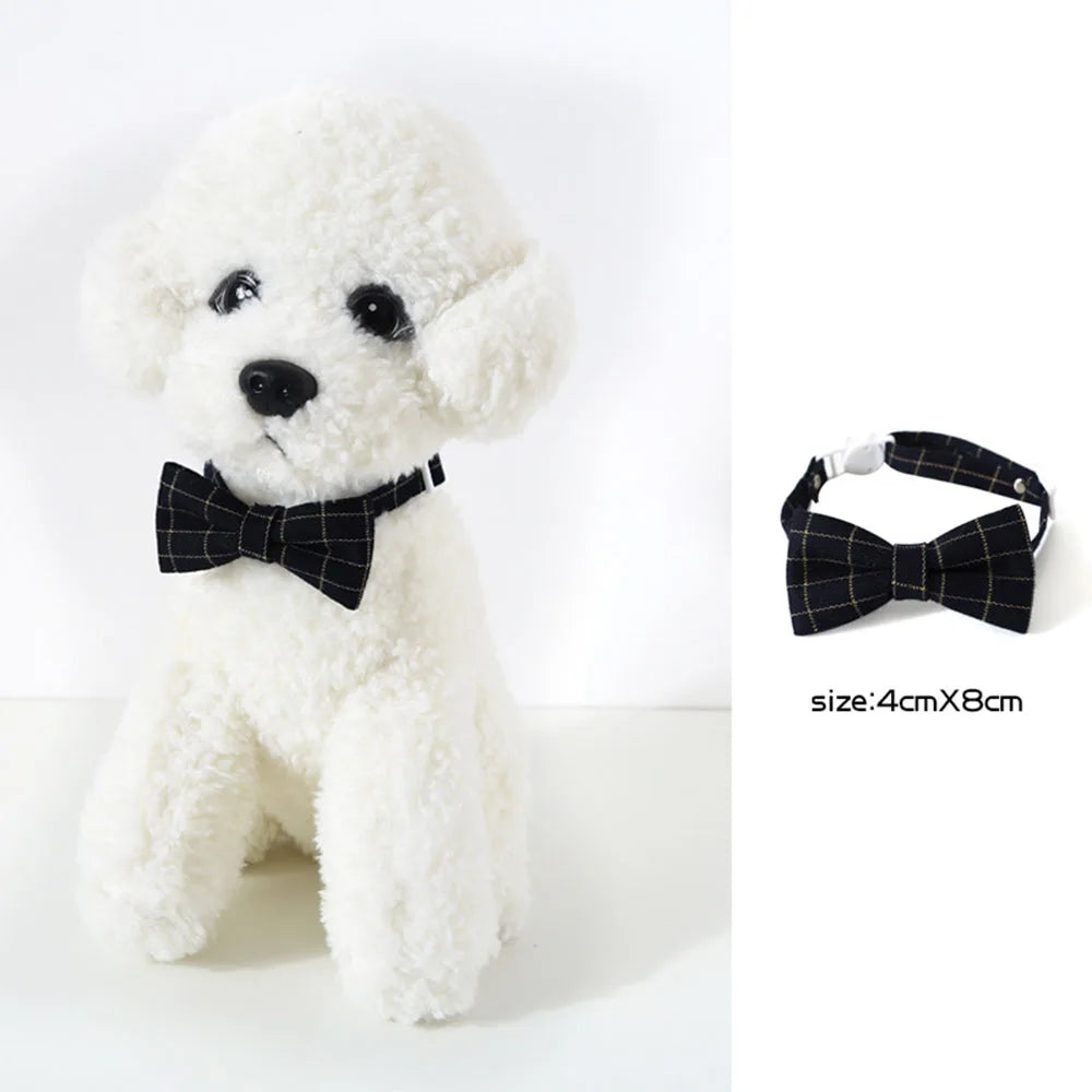 Adjustable Pet Bow Tie – Formal Breakaway Neck Tie Collar for Small Dogs & Cats