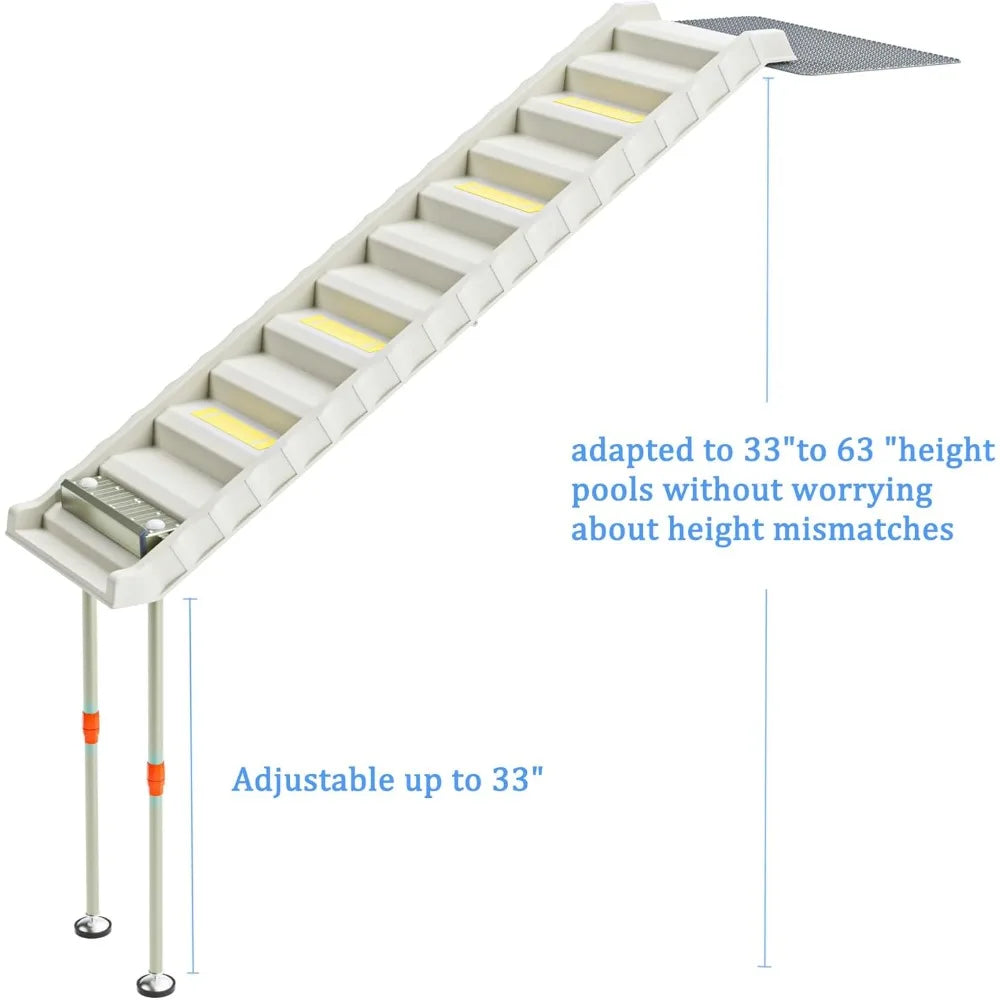 Foldable Dog Pool Ramp – Adjustable Water Ramp for Safe Pet Swimming