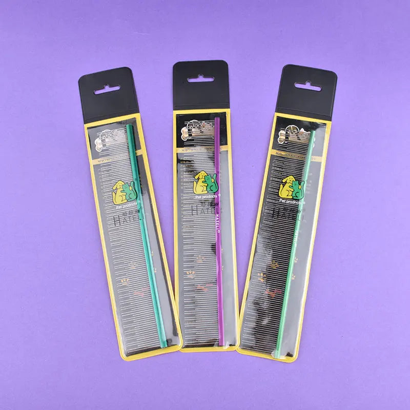 22cm Stainless Steel Pet Grooming Comb for Dogs & Cats
