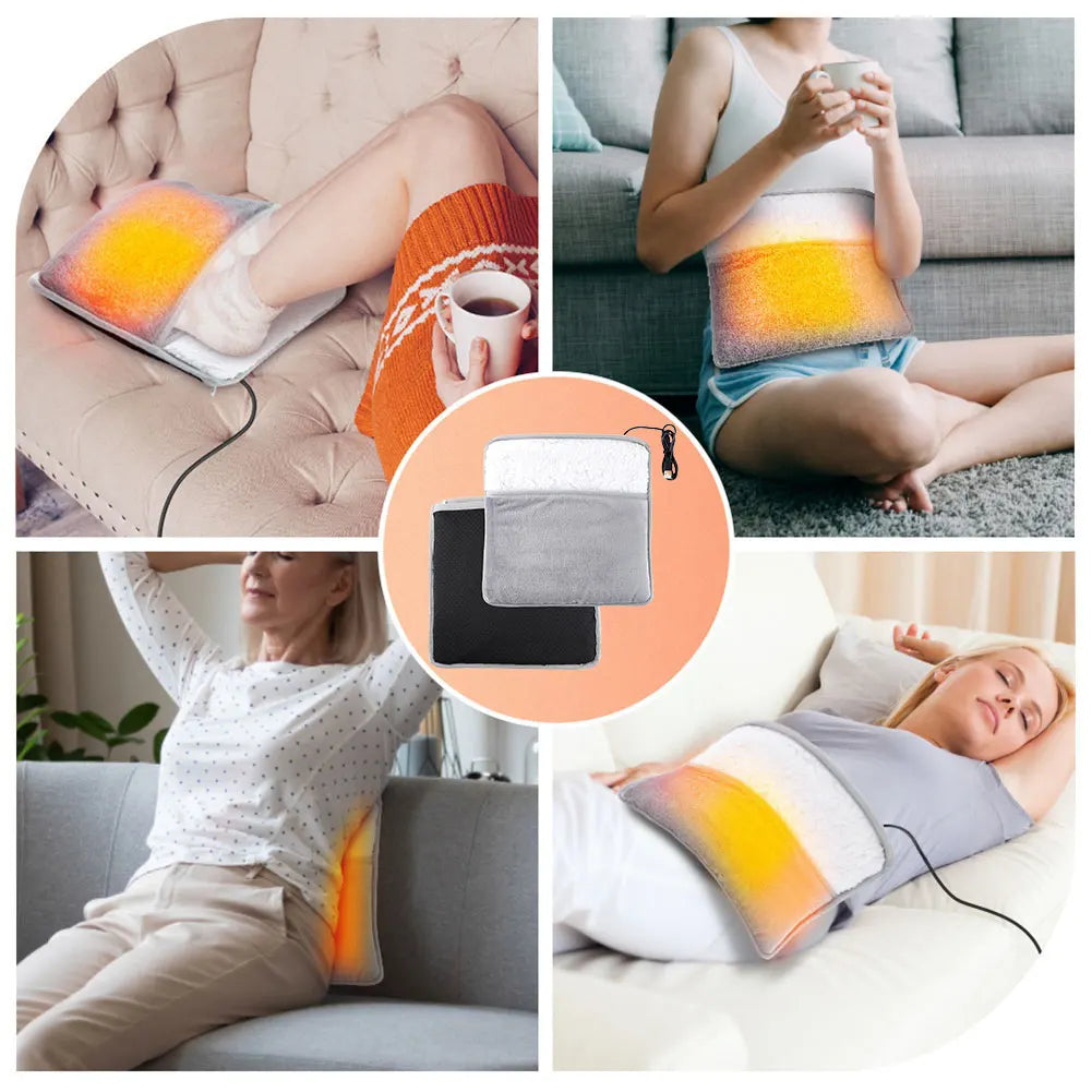 🔥 Winter Electric Foot Heating Pad – USB Powered, Plush Thermal Mat for Home & Office