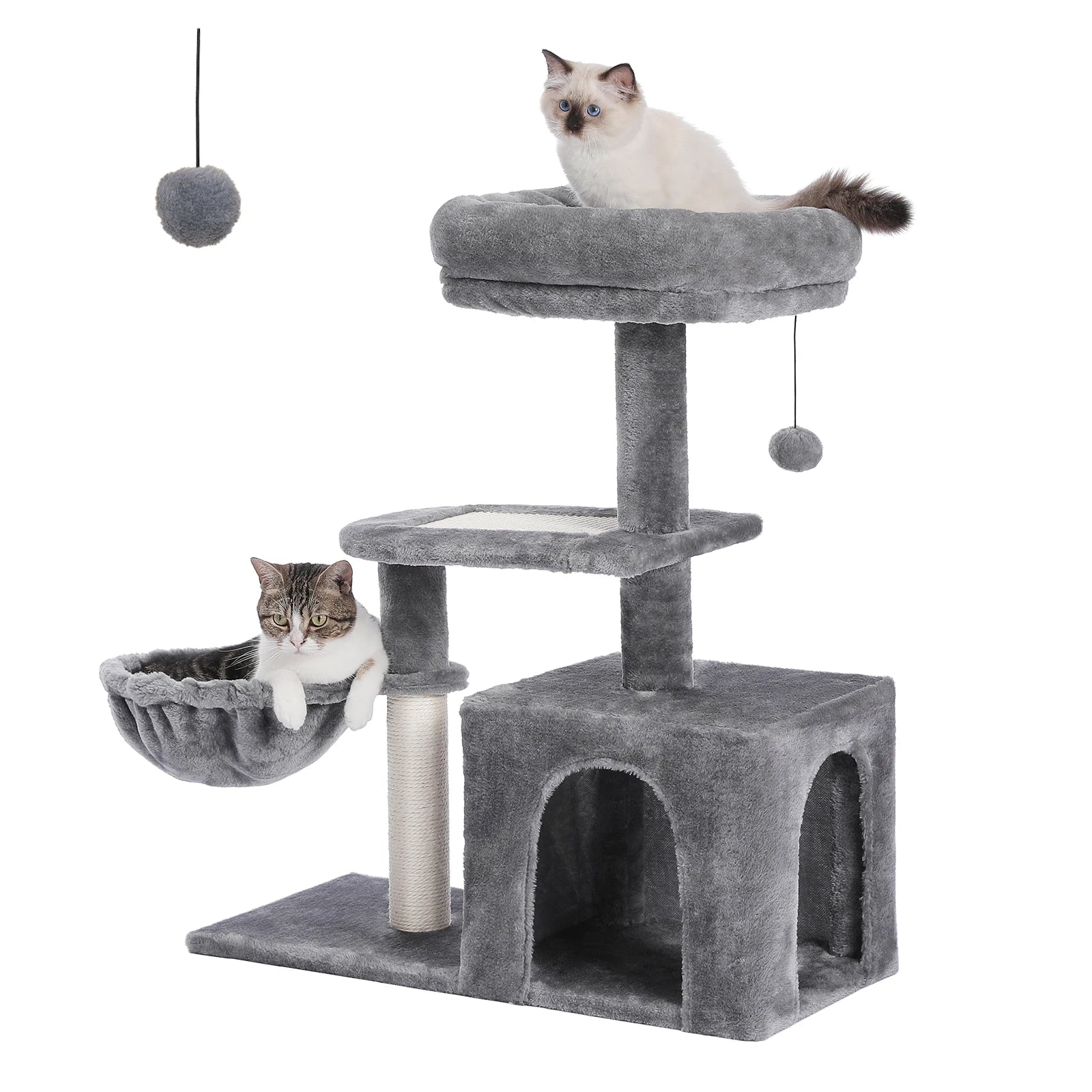 Cat Tree Tower – Scratching Posts, Hammock & Perch