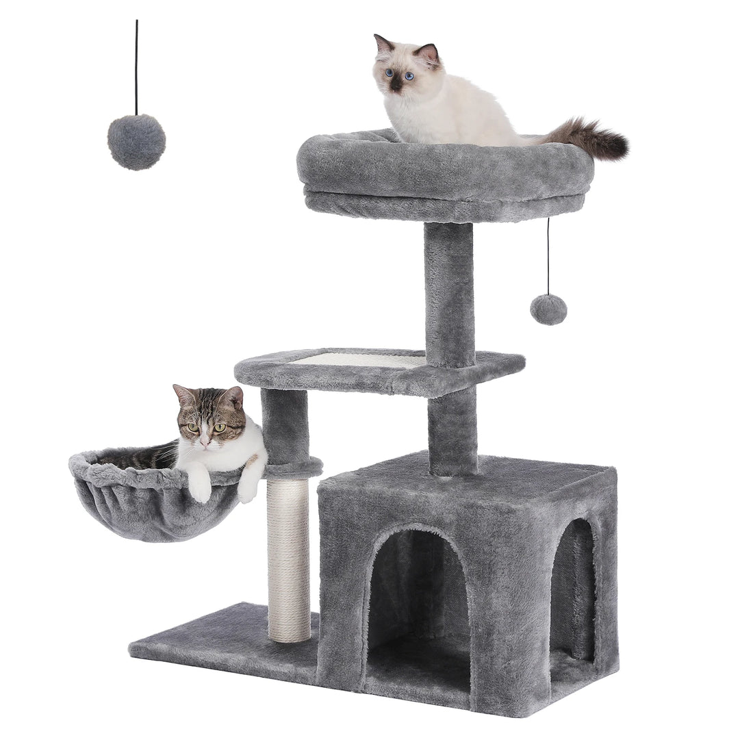 Cat Tree Tower – Scratching Posts, Hammock & Perch