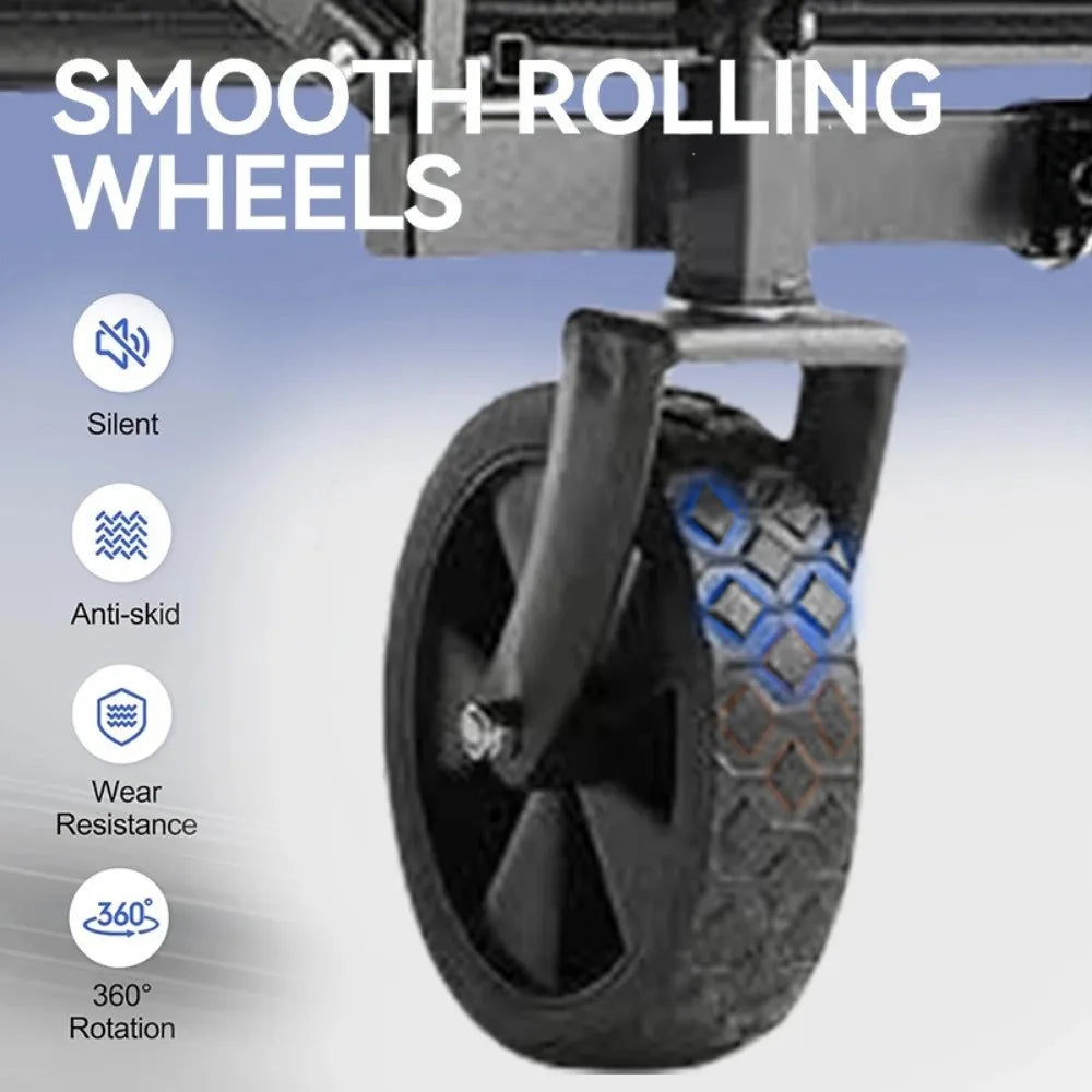 1PC Collapsible Foldable Wagon Cart – Heavy-Duty Utility Cart with All-Terrain Wheels for Outdoor, Car, or Snow Use