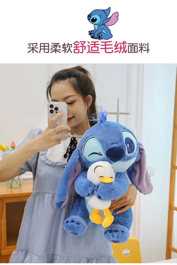 🧸 Disney Lilo & Stitch Plush Toy – Large 30cm-60cm Stuffed Cartoon Doll