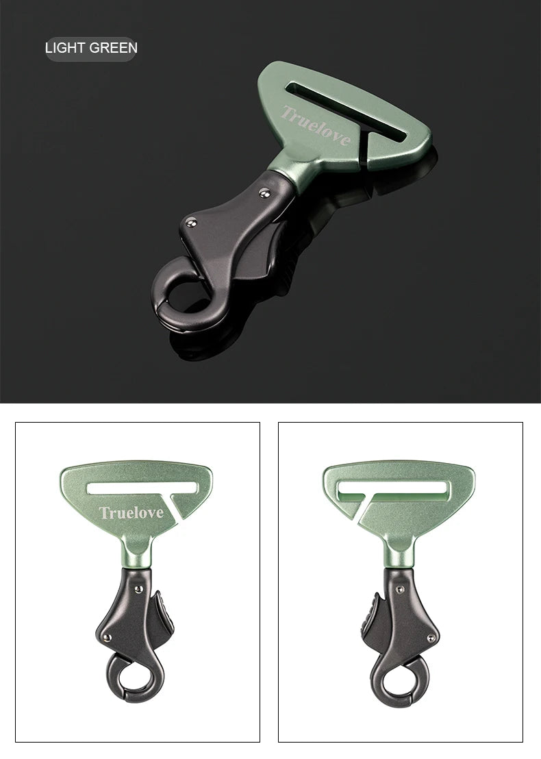 Truelove Pet Car Seat Belt Safety Buckle – TLM1993, Lightweight Aluminum Alloy for Collar or Harness, Portable Travel Restraint