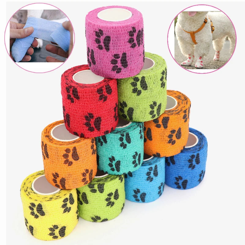 6PCS Pet Puppy Leg Wraps – Self-Adhesive Anti-Dirt Bandages for Dog Feet Protection During Outdoor Walks