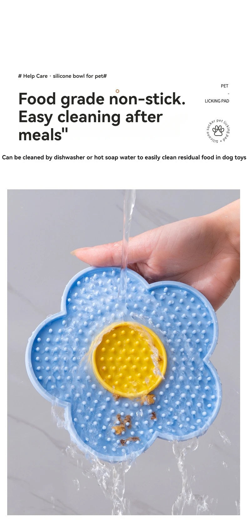 🌼 Pet Supplies Cat & Dog Licking Pad – Pentagram & Sunflower Silicone Slow Feeder Mat