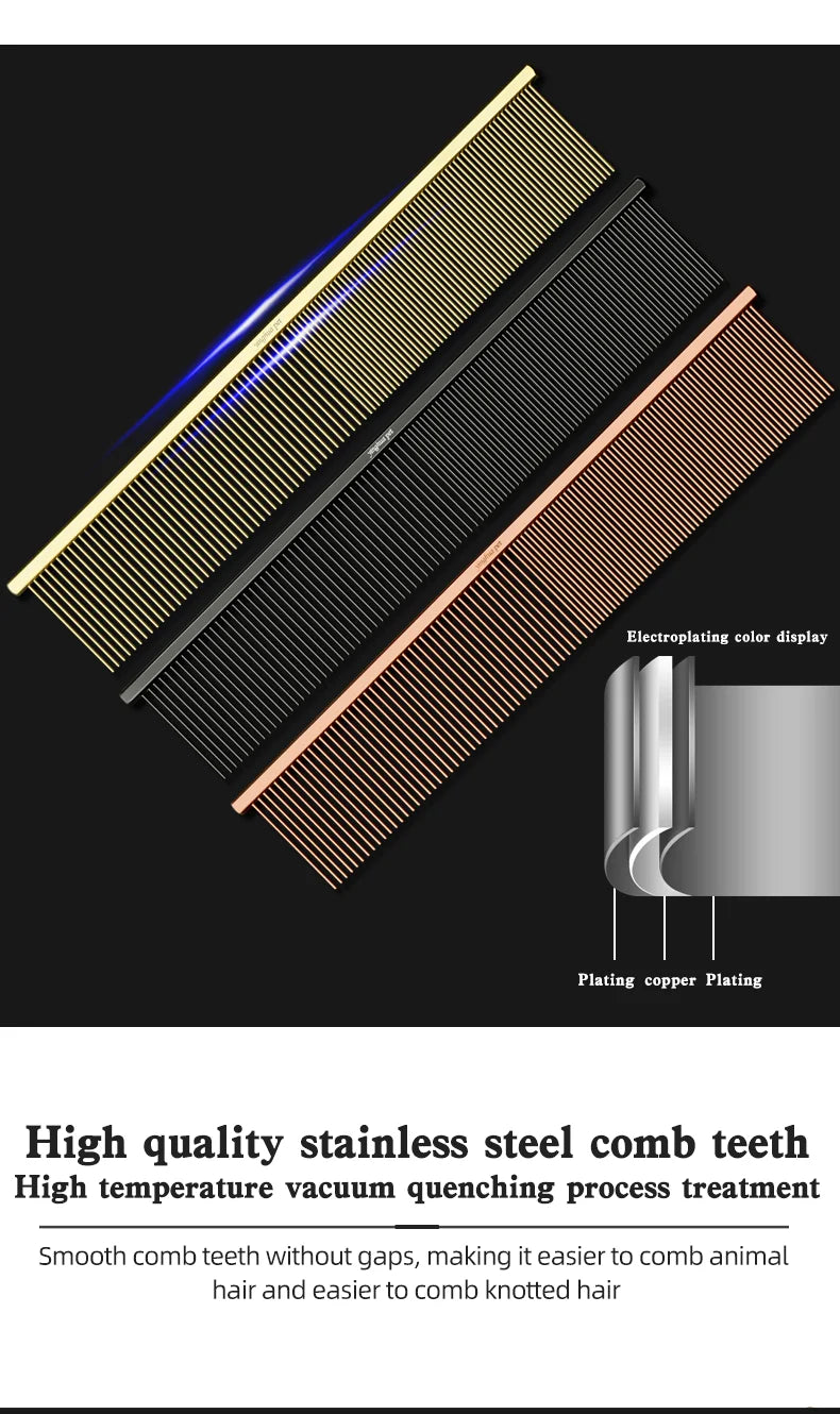 Pet Piano Comb – Dual-Sided Grooming Tool for Dogs & Cats | De-shedding & Knot Removal Brush