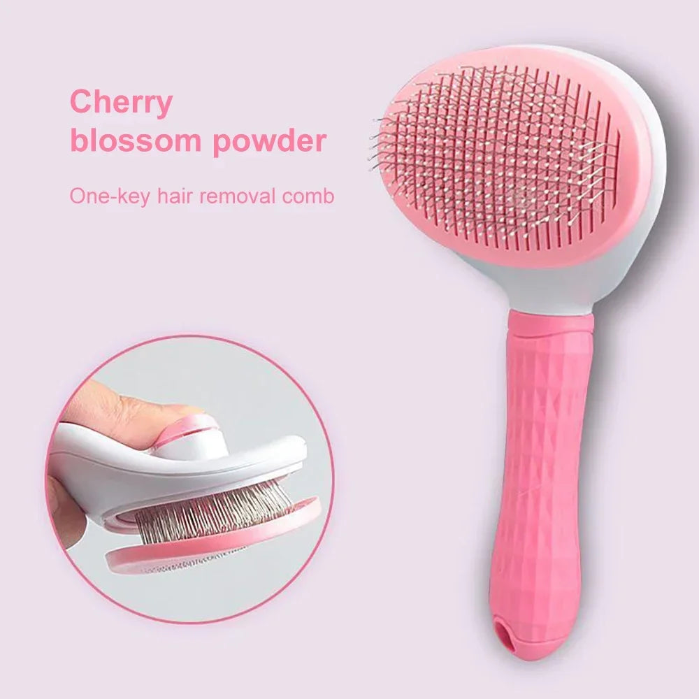 Pet Hair Remover Brush 🐾 Grooming Comb for Long-Haired Dogs & Cats