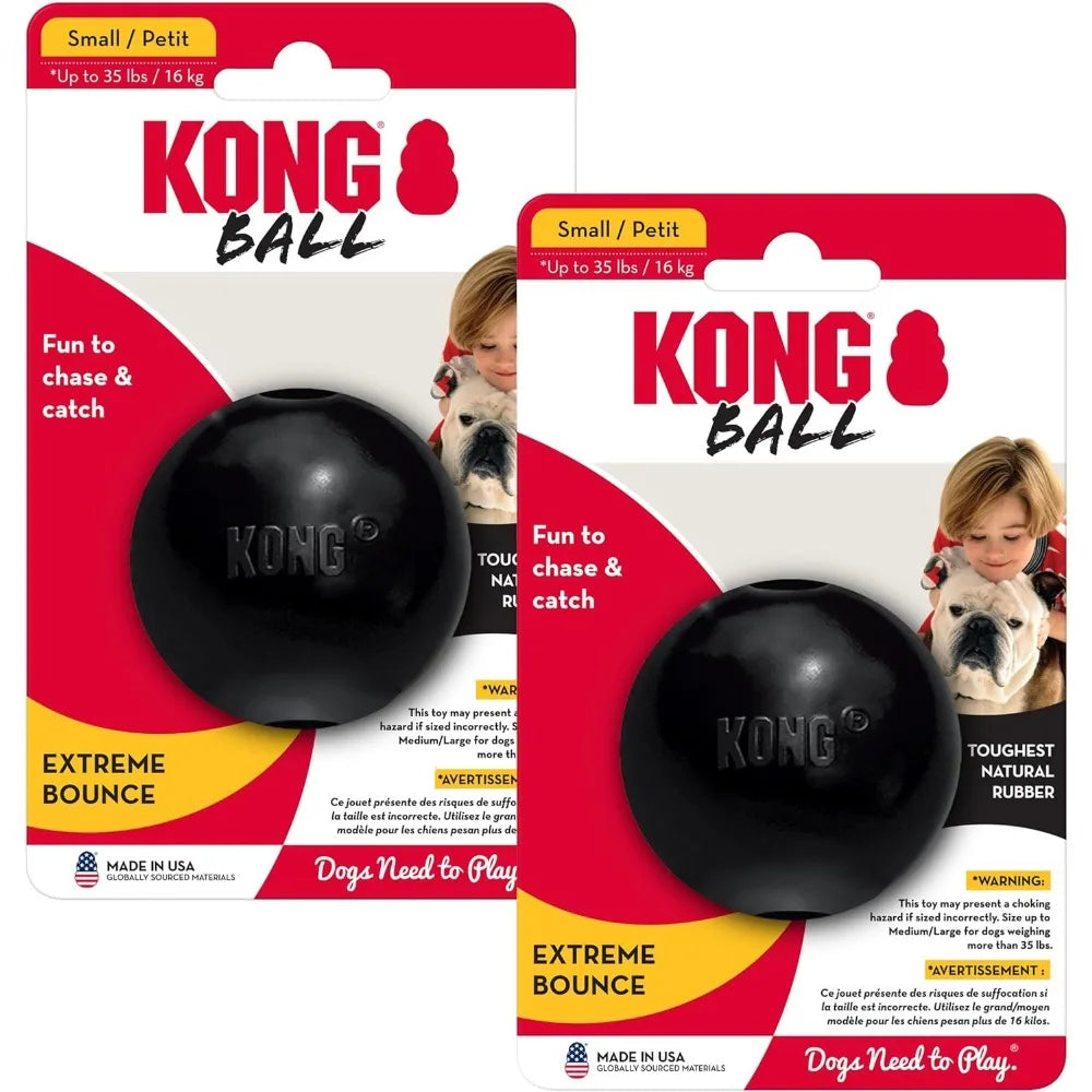 KONG Extreme Ball 2-Pack – Tough Rubber Dog Toys 🐶⚫