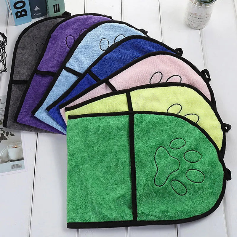 Pet Bath Towel for Cats & Dogs | Quick-Drying Absorbent Microfiber Gloves & Washcloth