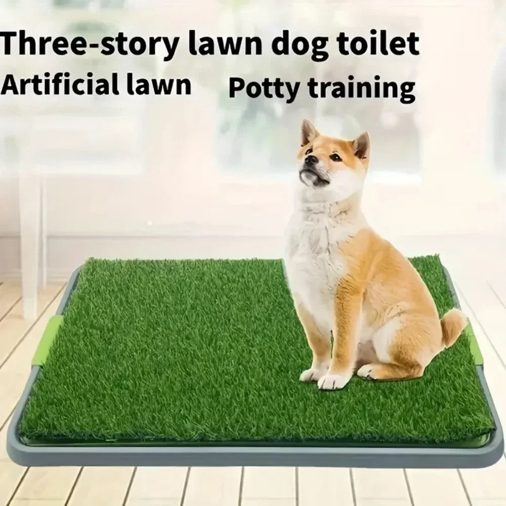 Artificial Grass Dog Potty Pad – Large Removable Pet Toilet with Anti-Splash Tray for Indoor Puppy Training