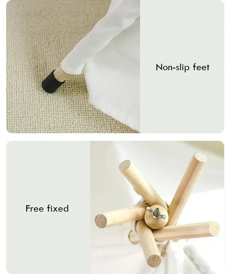 Pet Teepee Tent with Cushion – Washable Portable Indoor Dog & Cat House with Blackboard