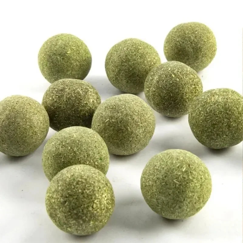 10pcs Natural Mint Catnip Balls – Healthy Toy & Snack for Cats