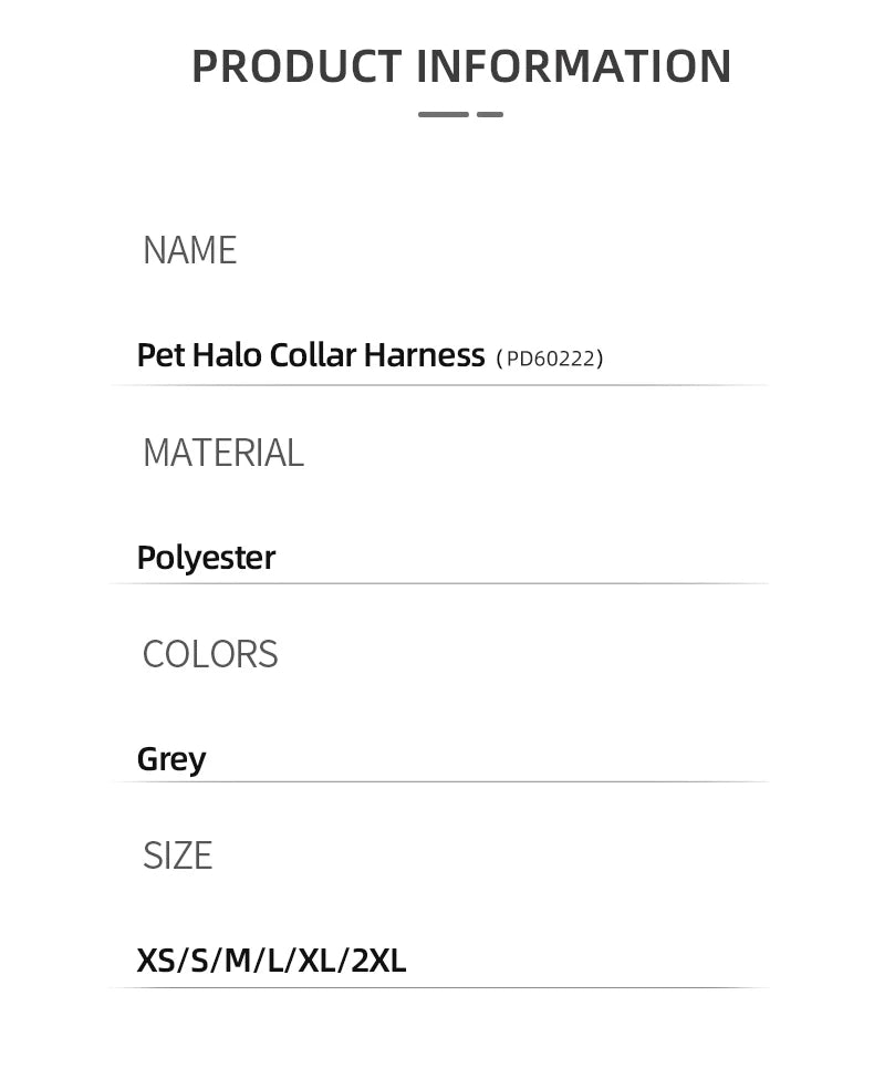 Blind Dog Collar Safety Harness – Adjustable Reflective Anti-Collision Guide Ring for Blind Dogs & Cats