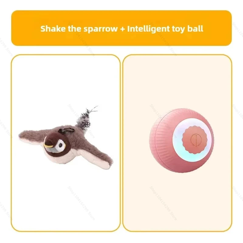 Rechargeable Flying Bird Cat Toy – Chirping & Flapping