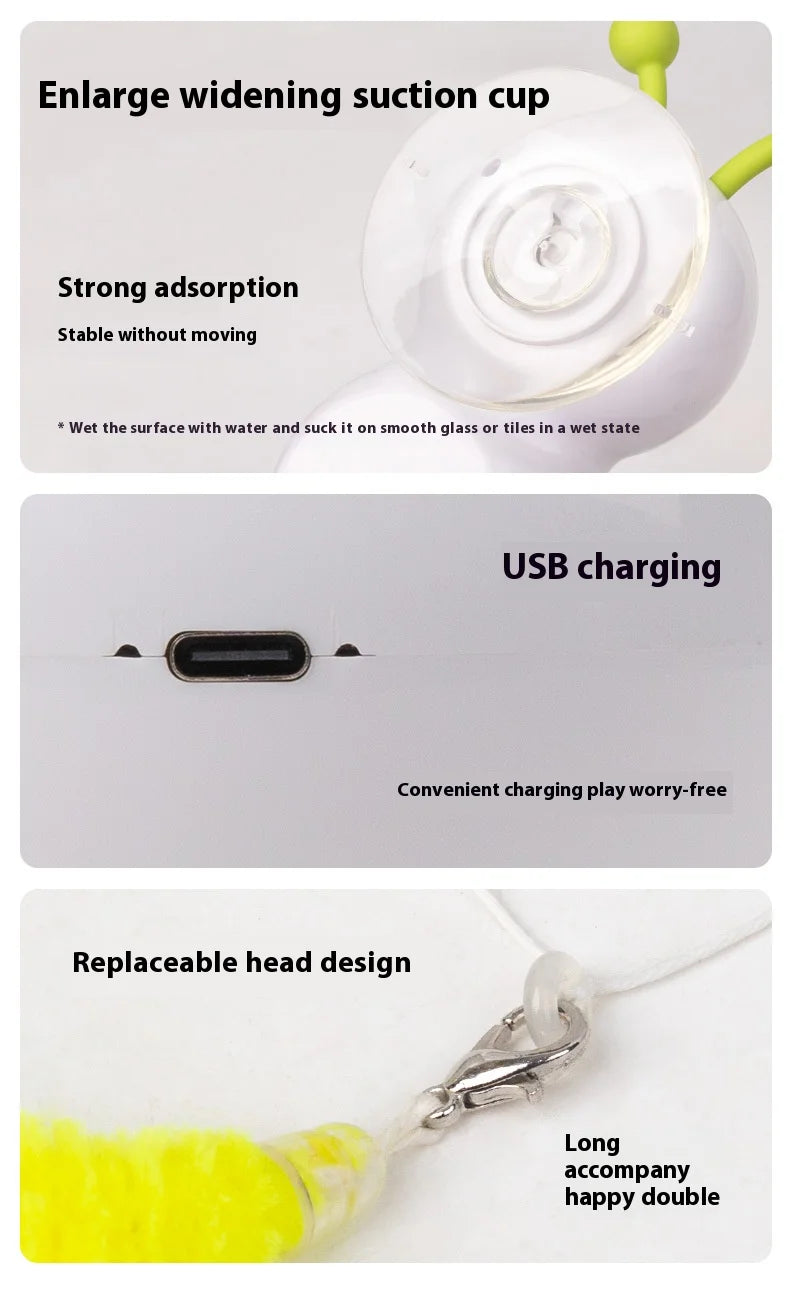 🐛 Intelligent Interactive Cat Toy – Auto Pop-Up Earthworm with Tail & Motion Activation