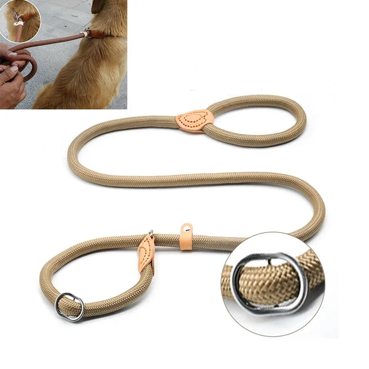 Heavy Duty Slip Rope Dog Leash – Adjustable Braided Training Lead