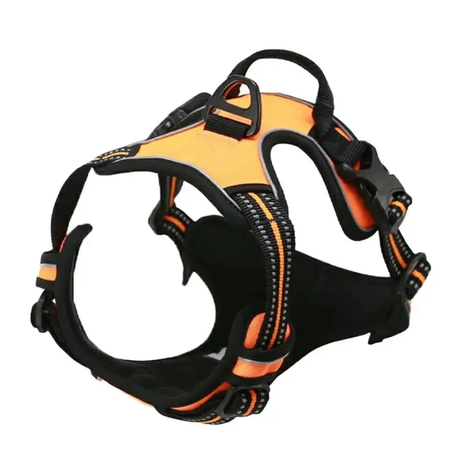 🐶 All-in-One Dog Collar, Harness & Leash Set – Leather Design for Small & Medium Dogs