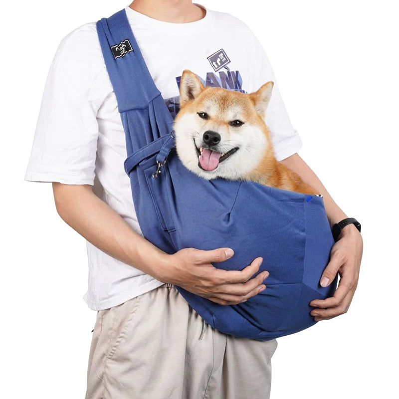 Pet Travel Shoulder Bag – Hands-Free Sling Carrier for Dogs & Puppies