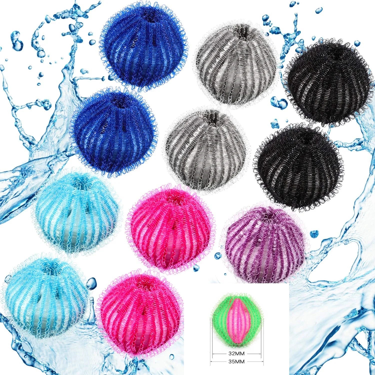 Pet Hair Remover Laundry Balls – Reusable Dryer Balls Hair Catcher for Washing Machine, Lint Remover for Dog & Cat Hair