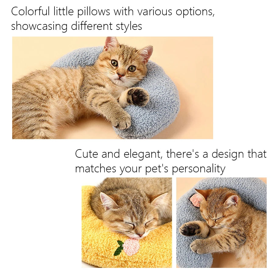 Little U-Shaped Pillow for Cats & Small Dogs – Fashion Neck Protector & Deep Sleep Headrest