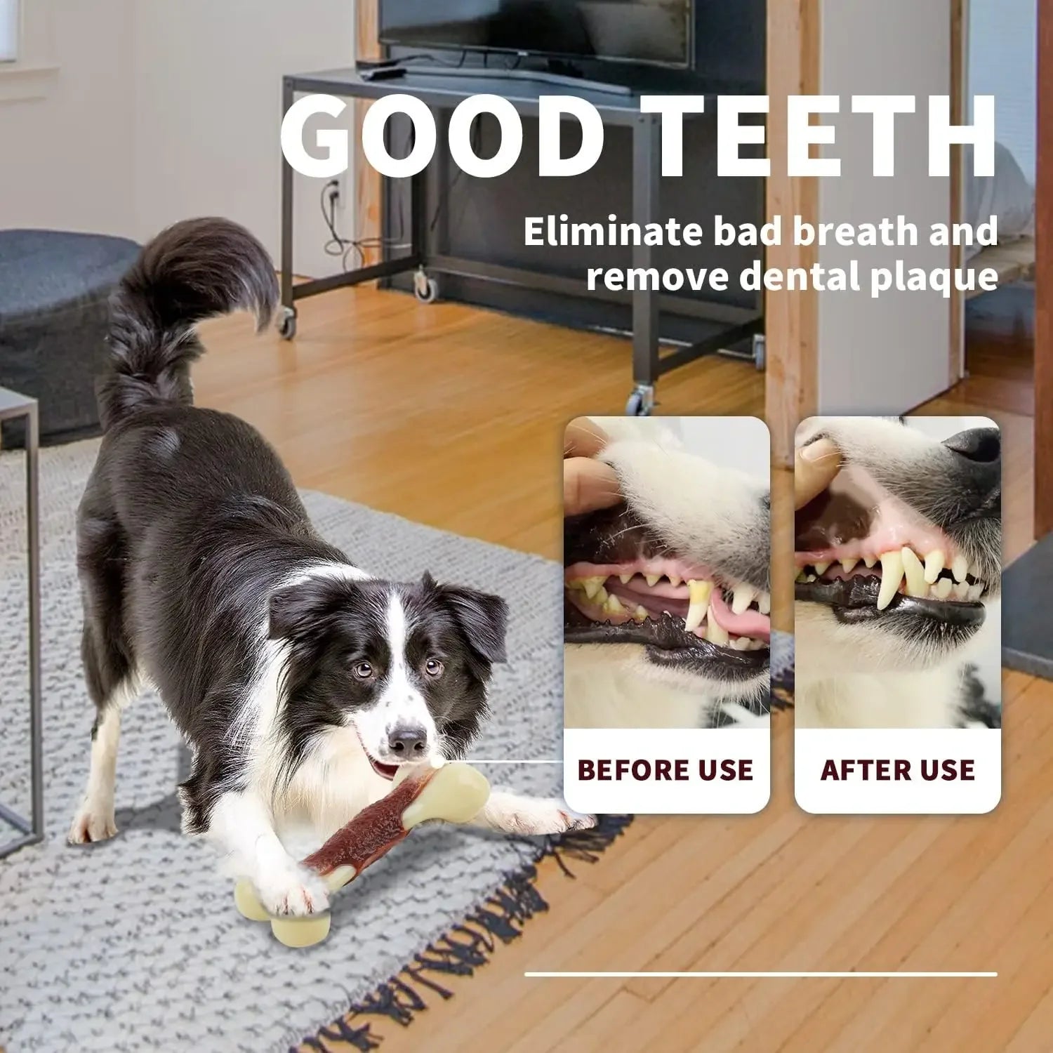 For Paws™ Nearly Indestructible Dog Bone – Beef-Flavored Nylon Chew Toy for Aggressive Chewers