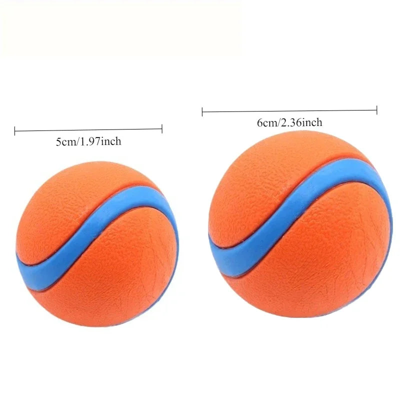 2pcs Orange Rubber Dog Balls – Durable Chew & Training Toys 🟠🐾