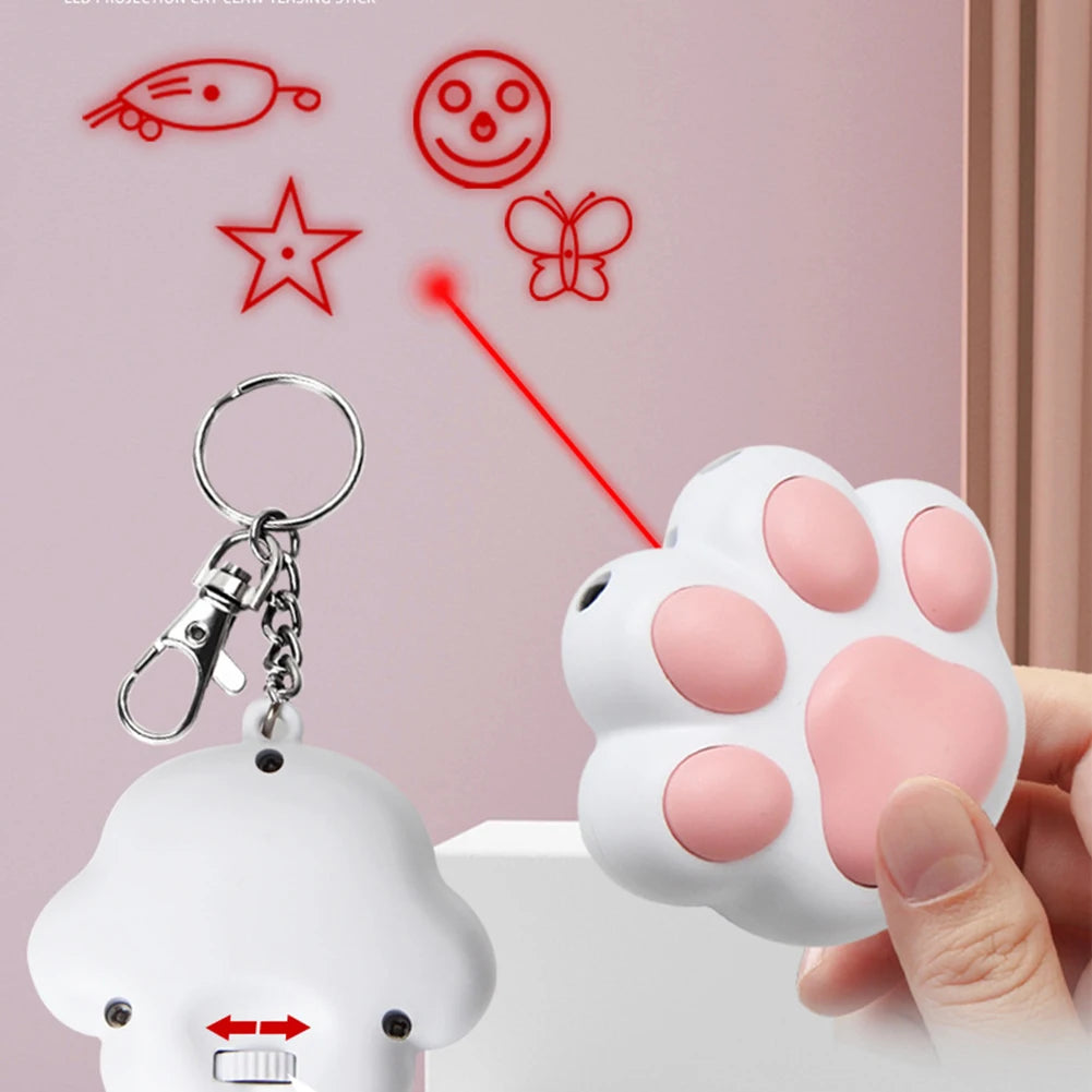 USB Rechargeable LED Laser Cat Toy – Interactive Pattern Light for Kitten Training & Play