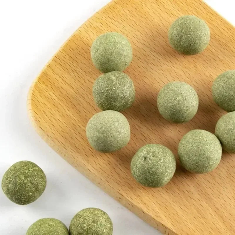 10pcs Natural Mint Catnip Balls – Healthy Toy & Snack for Cats