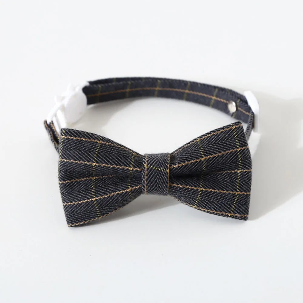 Adjustable Pet Bow Tie – Formal Breakaway Neck Tie Collar for Small Dogs & Cats
