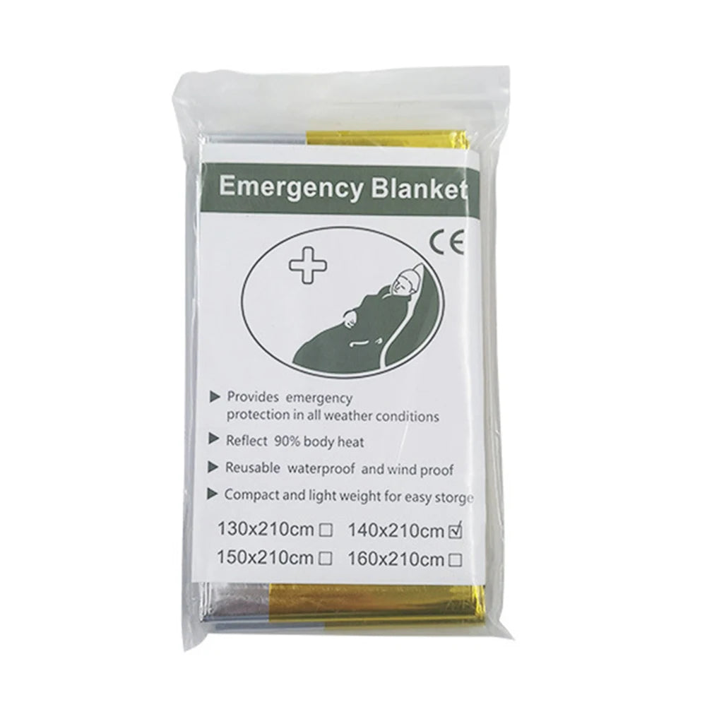 Emergency Thermal Blanket – Waterproof, Windproof Survival Rescue Blanket for Outdoor First Aid & Camping