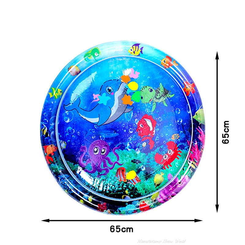Interactive Water Sensory Play Mat for Cats & Dogs – Inflatable Thickened Sea Toy Mat with Floating Fish (2024 New)