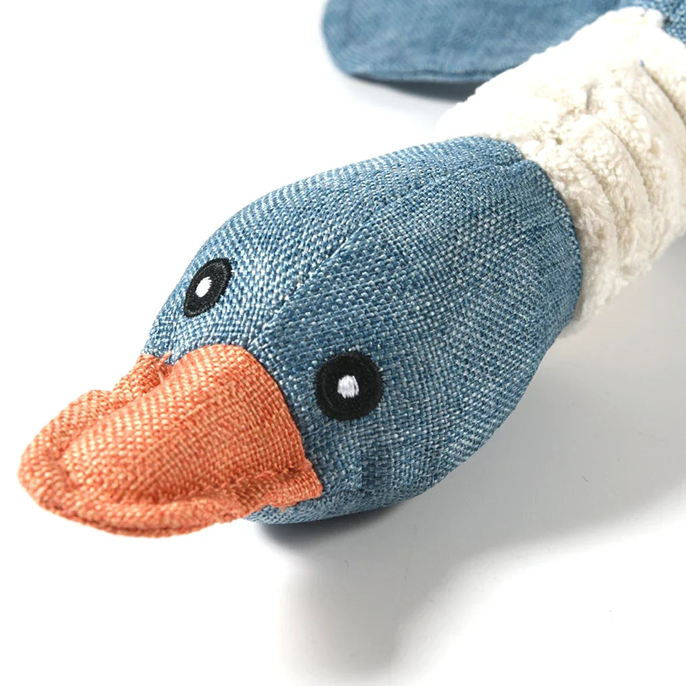 Plush Squeaky Duck Dog Toy – Soft Chew Toy for Small to Large Dogs