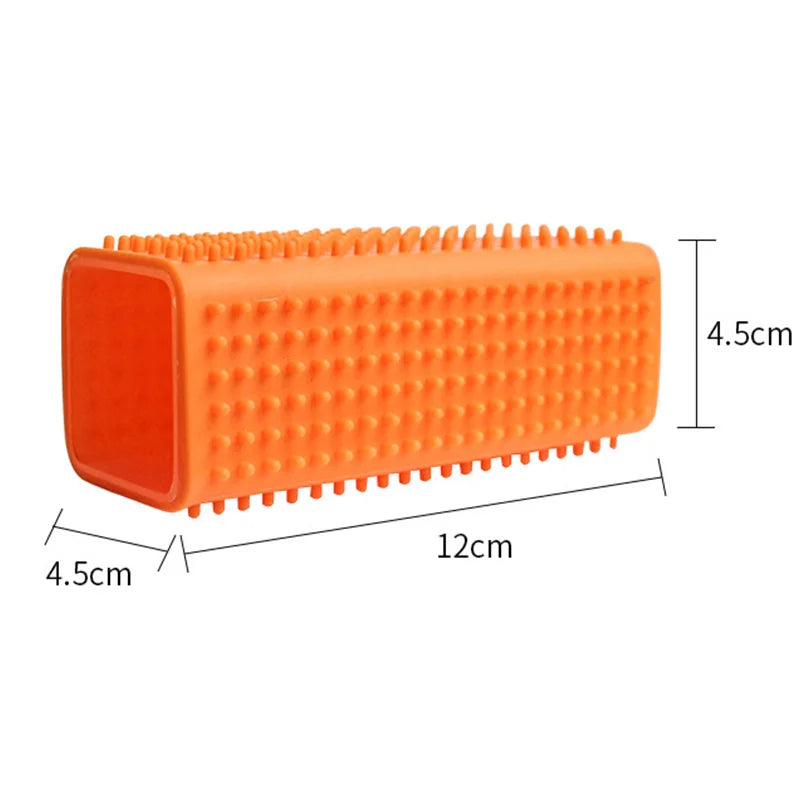Silicone Rubber Pet Hair Remover Brush – Hollow Design for Dogs & Cats – Reusable Cleaner for Furniture, Cars, Carpet & Clothes