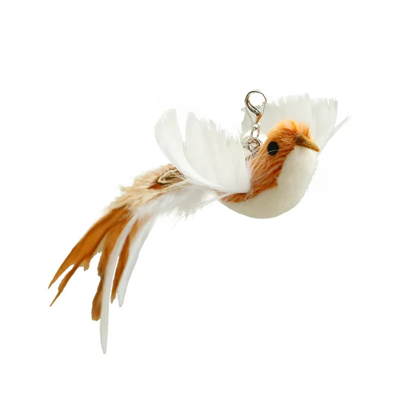 Hands-Free Bird & Feather Cat Wand – Suction Cup Interactive Toy with Bell