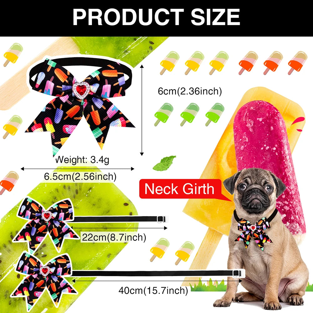 Dog Bowties & Bows 🎀 50/100pcs Small Pet Grooming Accessories