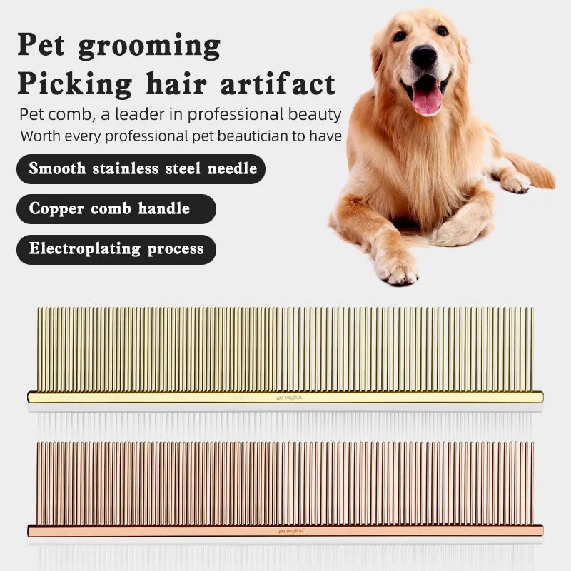 Pet Piano Comb – Dual-Sided Grooming Tool for Dogs & Cats | De-shedding & Knot Removal Brush