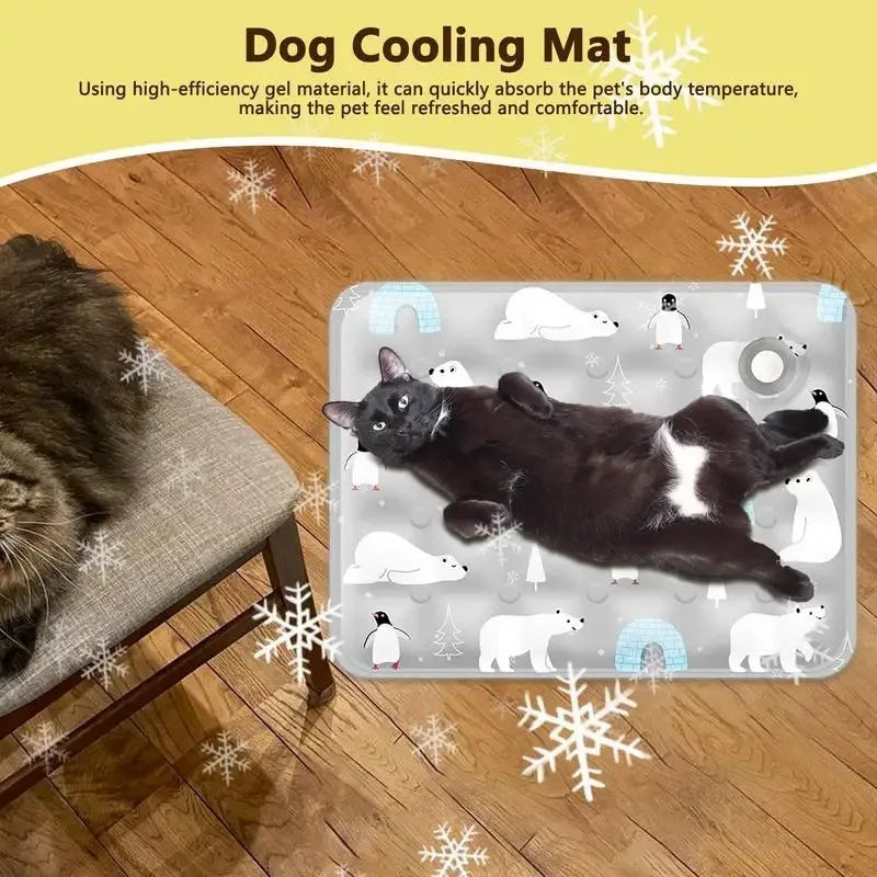 Cooling Pet Bed Mat – Breathable Summer Sleeping Pad for Cats & Dogs, Soft Cushion for Crate, Floor, or Kennel