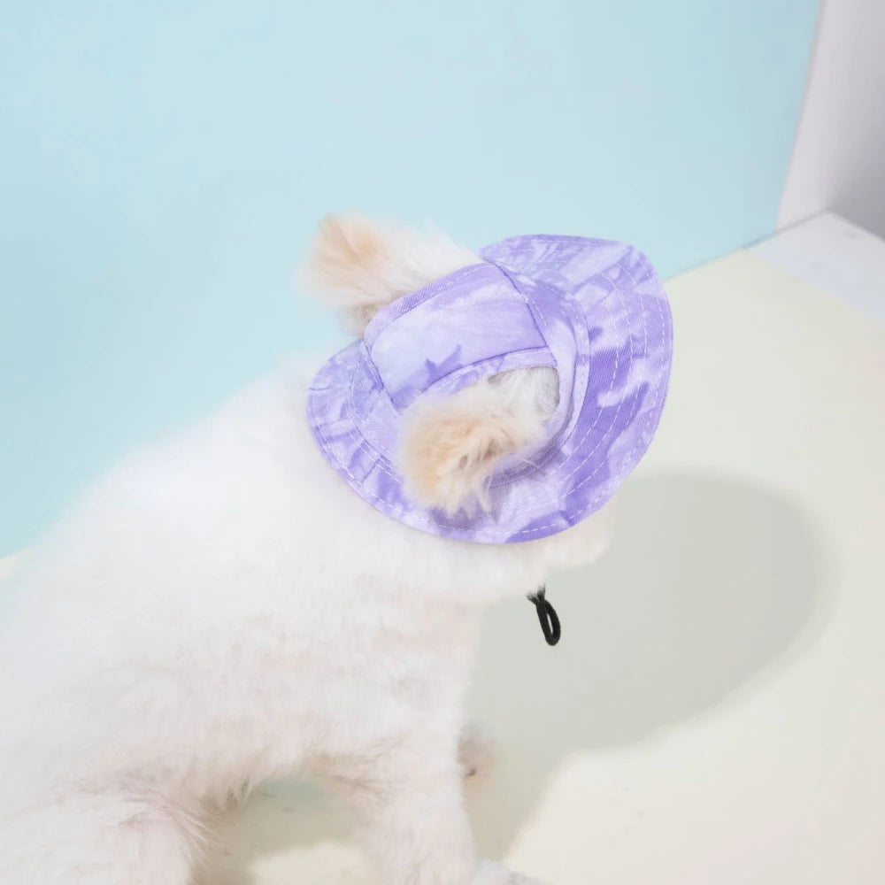 Adjustable Pet Baseball Cap with Ear Holes – Summer Sun Hat for Small & Medium Dogs and Cats