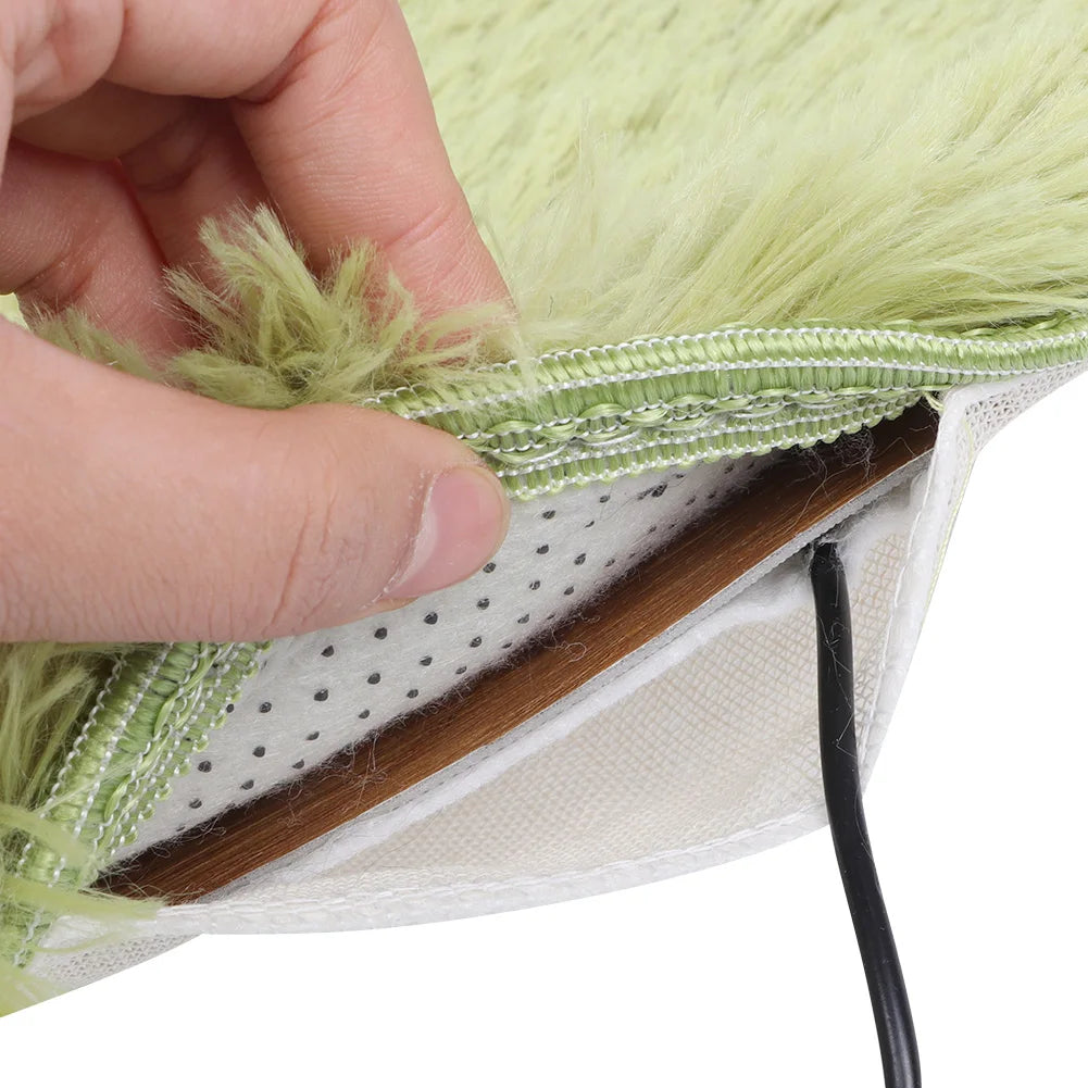 USB Heated Cat Plush Mat – Soft Electric Heating Pad for Cats & Small Dogs, Four Seasons Warm Pet Blanket