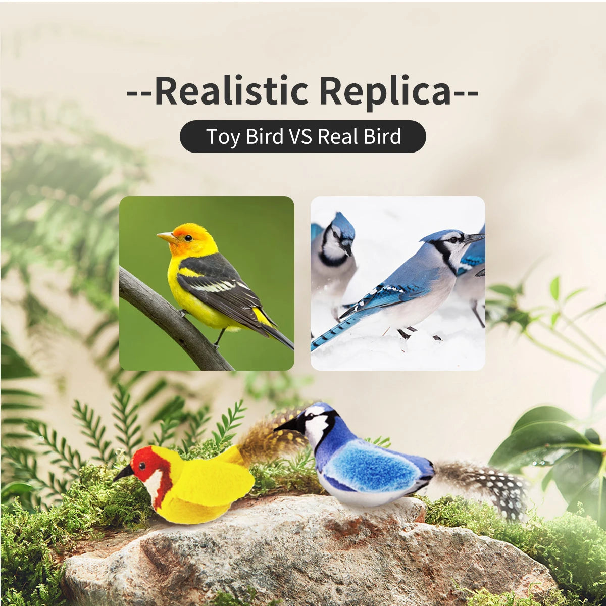 Chirp Bird Interactive Cat Toy with Realistic Sound 🐦🐾