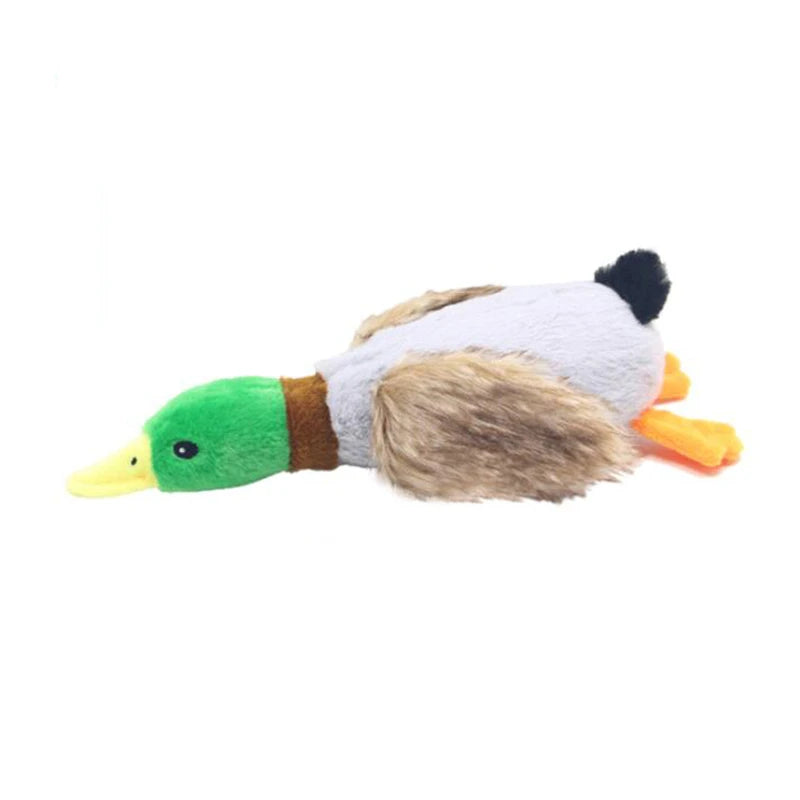 Plush Duck Squeaky Dog Toy – Chew Rope Toy for Teeth Cleaning & Play