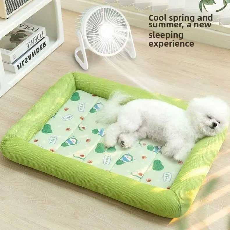 Cooling Puppy Bed – Summer Mat for Small to Large Dogs & Cats | Soft Fluffy Sofa Blanket Pet Cushion